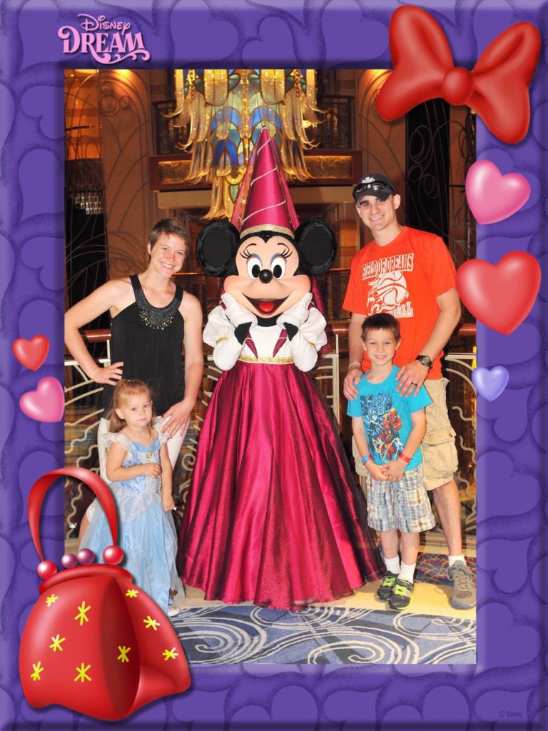 Family and Minnie Mouse. How to save money on your Disney Cruise. Family and FI